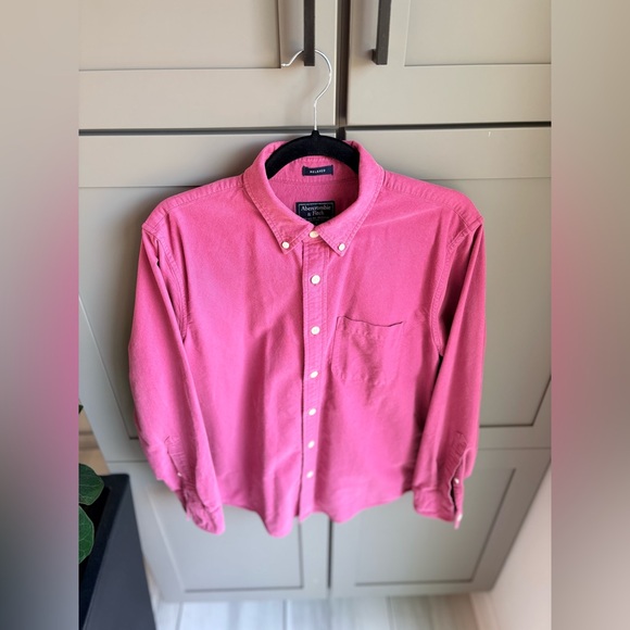 Vintage Y2K Abercrombie & Fitch Oxford Shirt Men’s S Pink Nantucket Red Relaxed - Picture 6 of 16